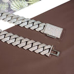 Load image into Gallery viewer, Iced Out 24MM Diamond Cuban Chain,Hip Hop Jewelry,Necklace For Men,Infinity Diamond Choker,Silver Color Chain,Necklace Unisex Gifts