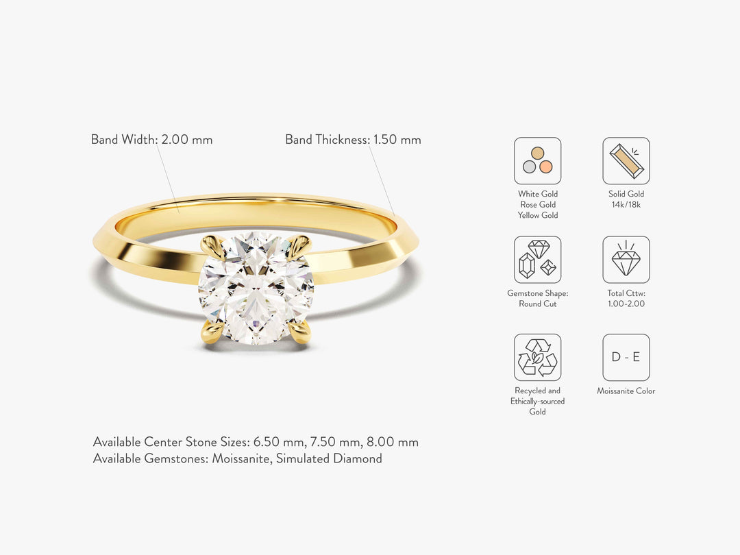 knife edge pave engagement ring
