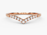 Load image into Gallery viewer, V-shaped Moissanite Wedding Band
