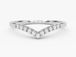 Load image into Gallery viewer, V-shaped Moissanite Wedding Band
