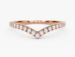 Load image into Gallery viewer, Chevron Moissanite Wedding Band
