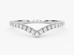 Load image into Gallery viewer, Chevron Moissanite Wedding Band
