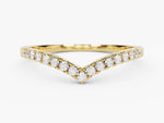 Load image into Gallery viewer, Chevron Moissanite Wedding Band
