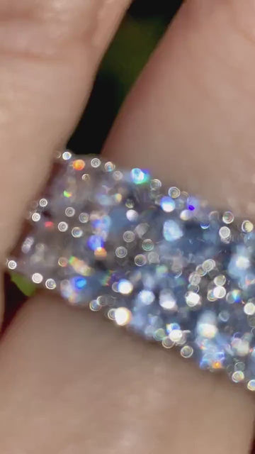 Close-up of a glittery blue substance on skin