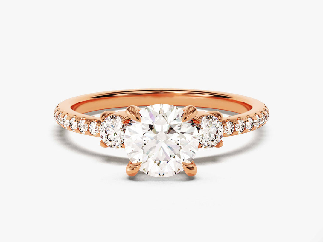 micro pave diamond eternity ring