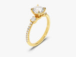 Load image into Gallery viewer, micro pave round engagement ring