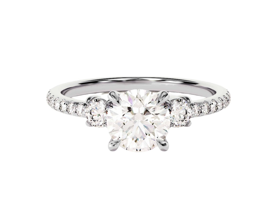 micro pave wedding band