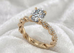 Load image into Gallery viewer, oval diamond ring pave