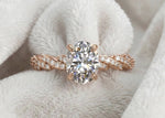 Load image into Gallery viewer, oval engagement ring rose gold