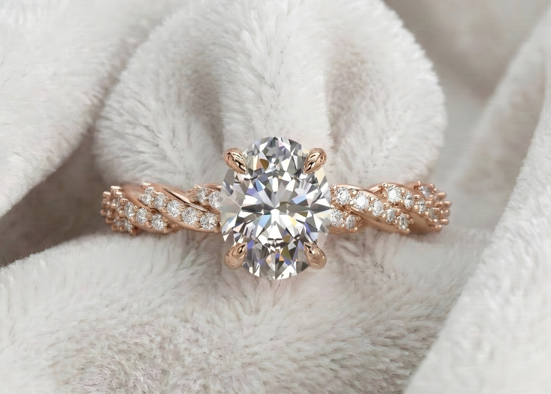 oval engagement ring rose gold
