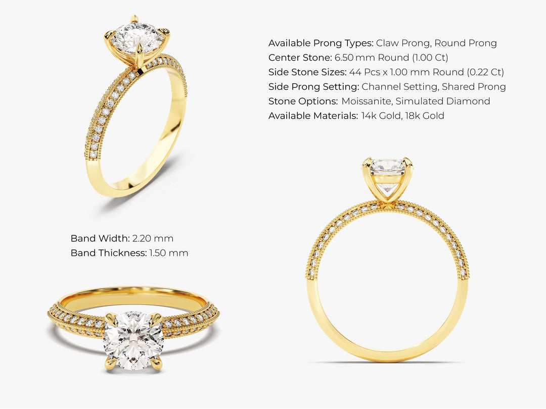 pave diamond band gold