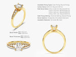 Load image into Gallery viewer, pave diamond band with solitaire