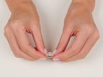 Load and play video in Gallery viewer, Cluster Accent Round Cut Moissanite Engagement Ring (1.50 Ct)