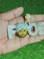 Load and play video in Gallery viewer, Iced out pendant Moissanite Diamond 3D Enamel