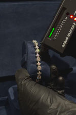 Load and play video in Gallery viewer, Iced Out Bracelet | 6 MM Round Moissanite Diamond Cluster Tennis Bracelet