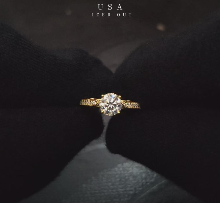 vintage round engagement rings​