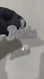Load and play video in Gallery viewer, Customized Moissanite Diamond Letter Pendant 925 Silver