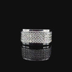 Load and play video in Gallery viewer, 1ct Moissanite Diamond Ring, Handmade Men's Iced out Ring