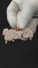 Load and play video in Gallery viewer, WORTH Hip Hop Pendant, Iced Out Pendant