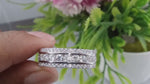 Load and play video in Gallery viewer, Moissanite Diamond Eternity Band: 14K White Gold Wedding Ring