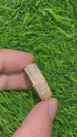 Load and play video in Gallery viewer, Mens Iced Out Ring, Round Moissanite Diamond