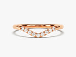 Load image into Gallery viewer, U-curved Moissanite Wedding Band