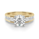 Load image into Gallery viewer, round diamond ring gold
