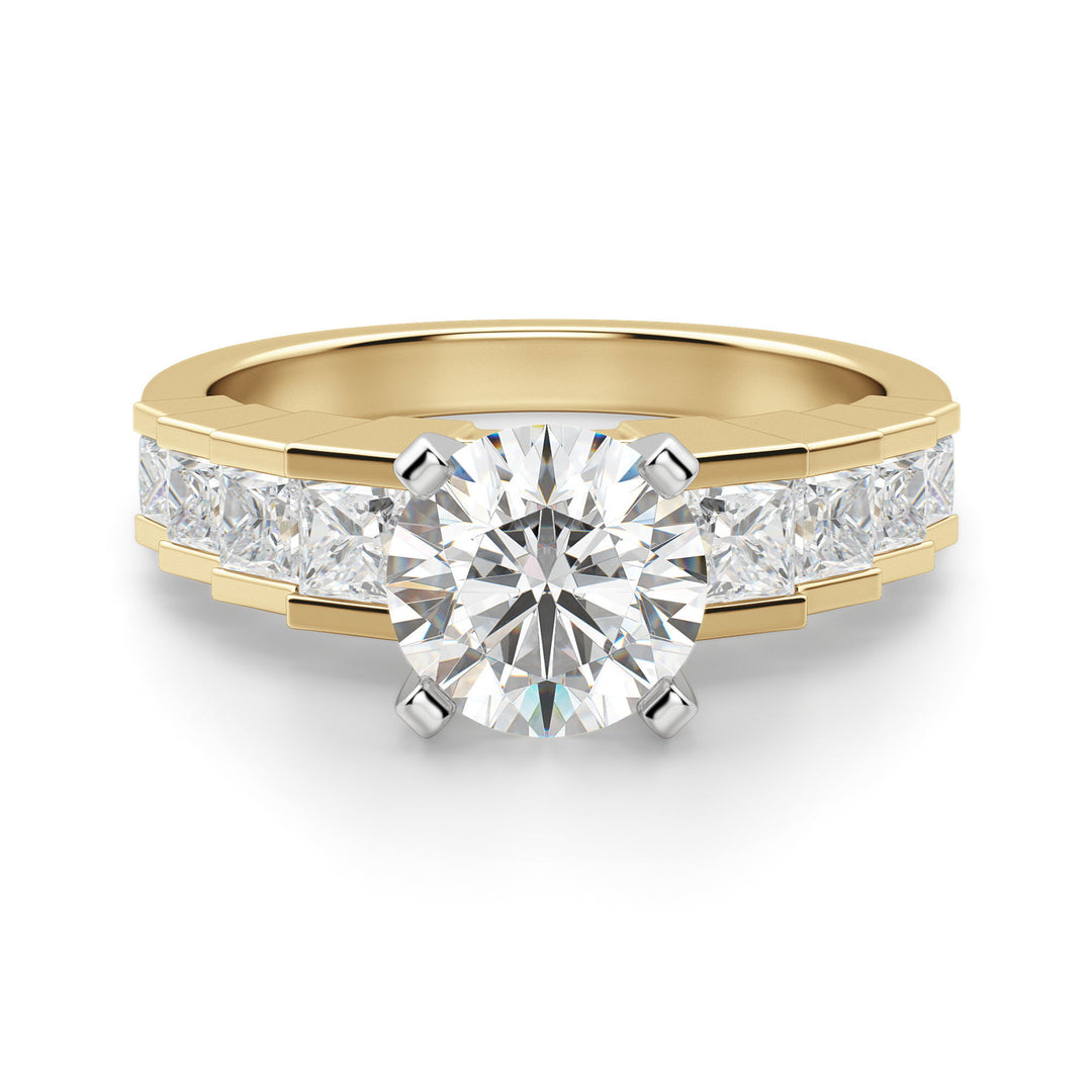 round diamond ring gold