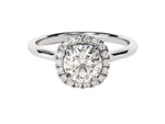 Load image into Gallery viewer, round diamond ring halo
