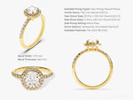 Load image into Gallery viewer, round engagement ring diamond band