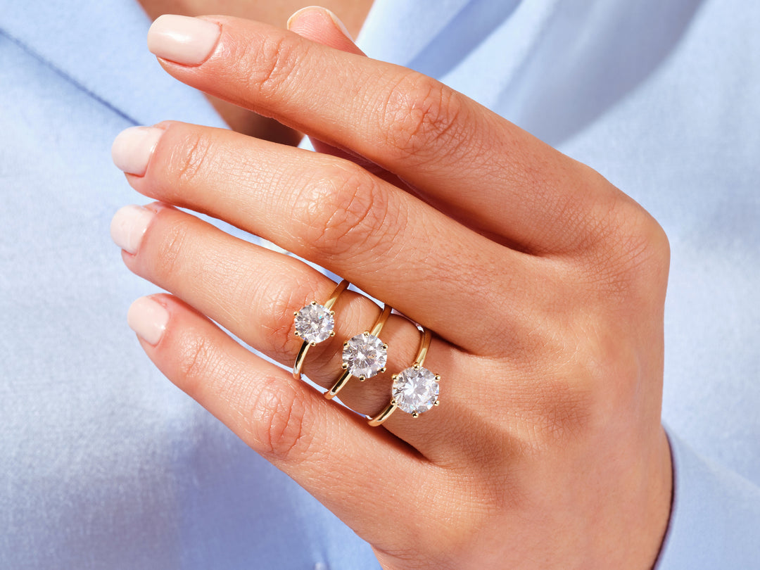 round engagement ring diamond band