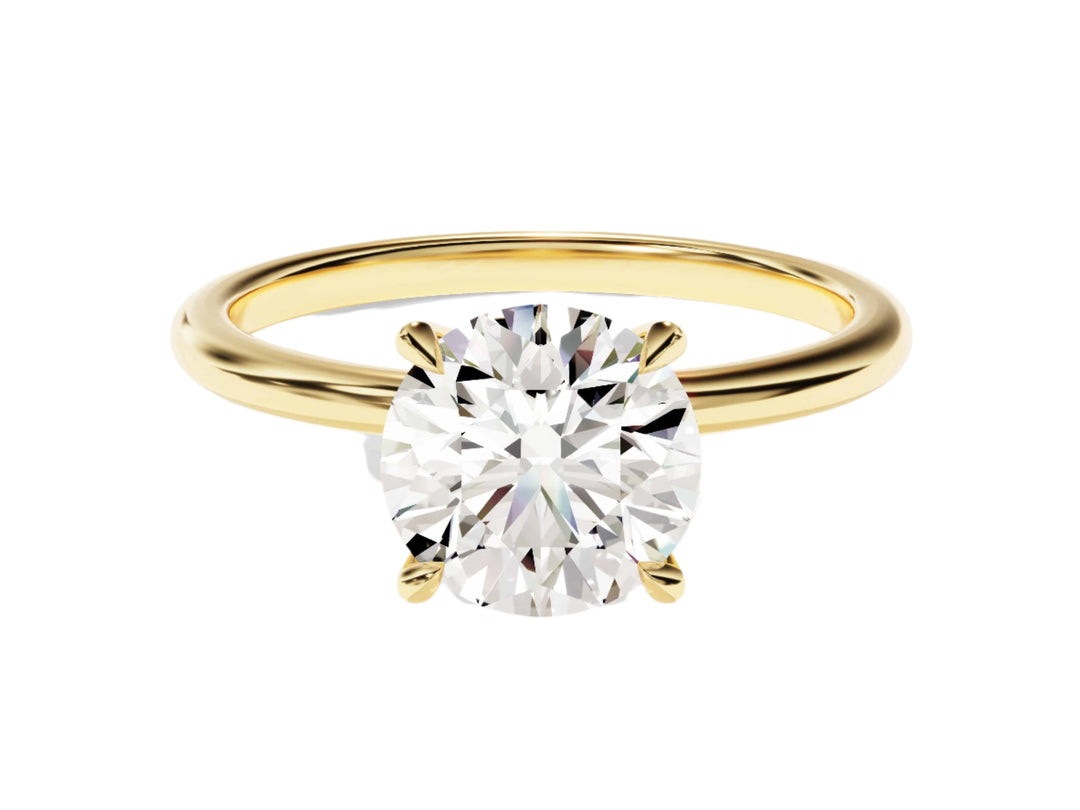 round solitaire ring