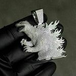 Load image into Gallery viewer, 5.0ct Diamond Dragon Pendant, Dragon Animal Pendant Dragon Faced Pendant Diamond Hip Hop Pendant