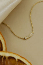 Load image into Gallery viewer, .06 ct Curved Two Row Pave Diamond Necklace
