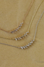 Load image into Gallery viewer, .28 ct Curved Baguette Diamond Necklace
