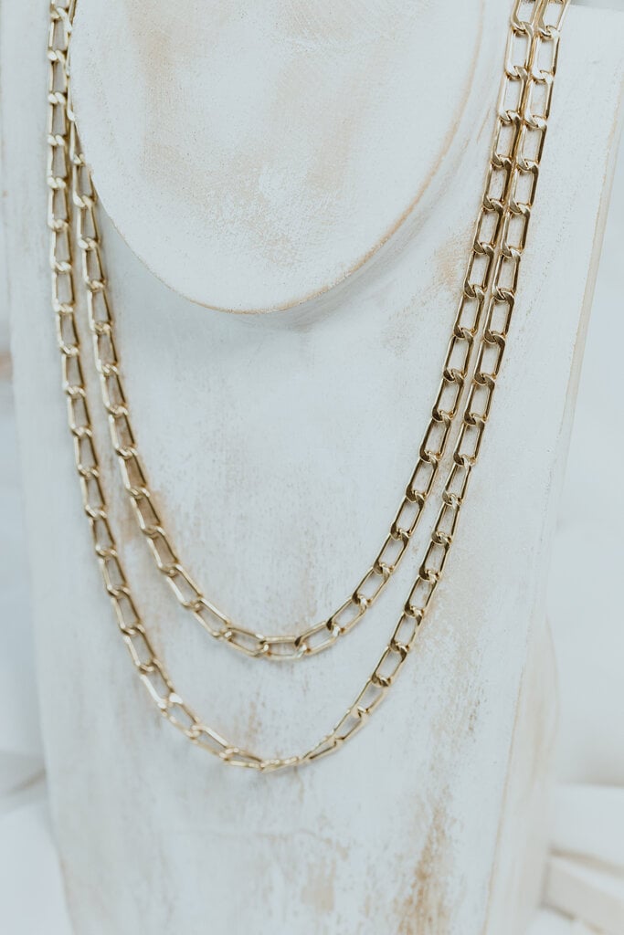 Flat Large Link Chain Necklace