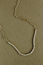 Load image into Gallery viewer, Paperclip Chain &amp; 1.83 ct Diamond Necklace
