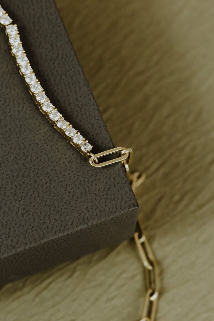 Paperclip Chain & 1.83 ct Diamond Necklace