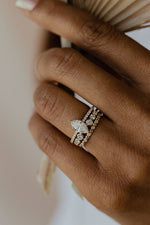 Load image into Gallery viewer, The Georgia Bezel Diamond and Bead Band