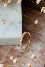 Load image into Gallery viewer, The Georgia Bezel Diamond and Bead Band