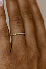 Load image into Gallery viewer, The Georgia Bezel Diamond and Bead Band