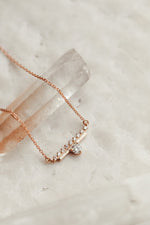 Load image into Gallery viewer, The Jubilee Diamond Bar with Gemstone Necklace
