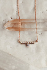 Load image into Gallery viewer, The Jubilee Diamond Bar with Gemstone Necklace
