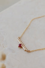 Load image into Gallery viewer, The Jubilee Diamond Bar with Gemstone Necklace
