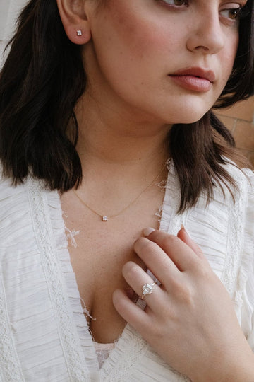 The Jules Baguette and Round Necklace