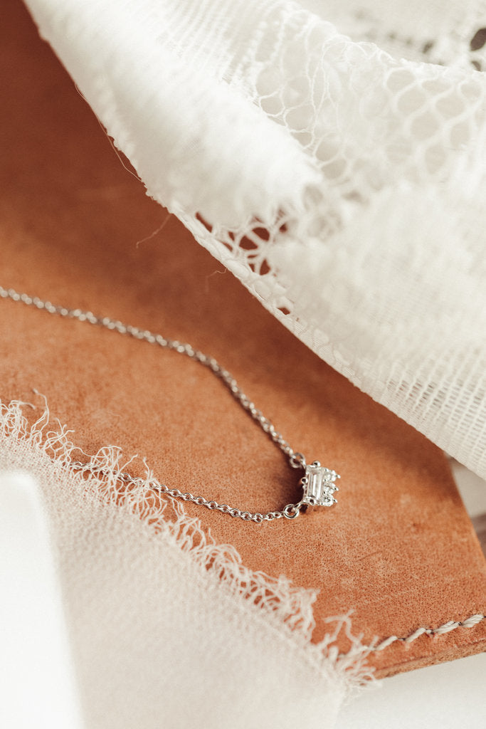 The Jules Baguette and Round Necklace