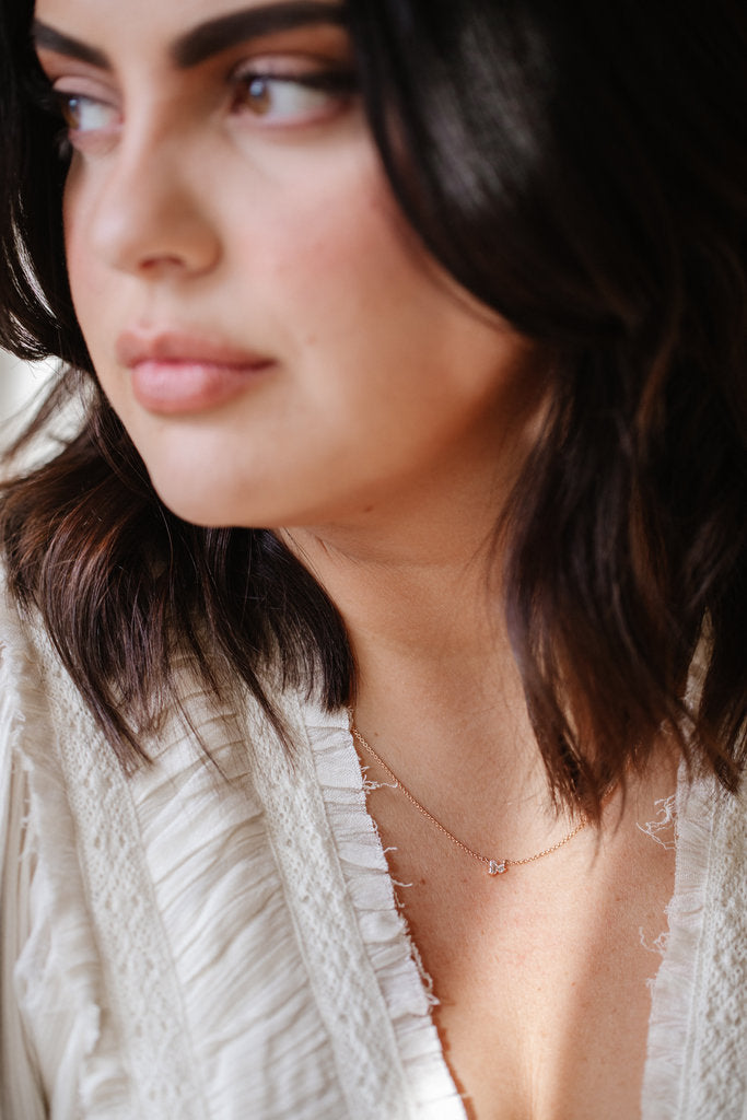 The Juliette Baguette and Round Necklace