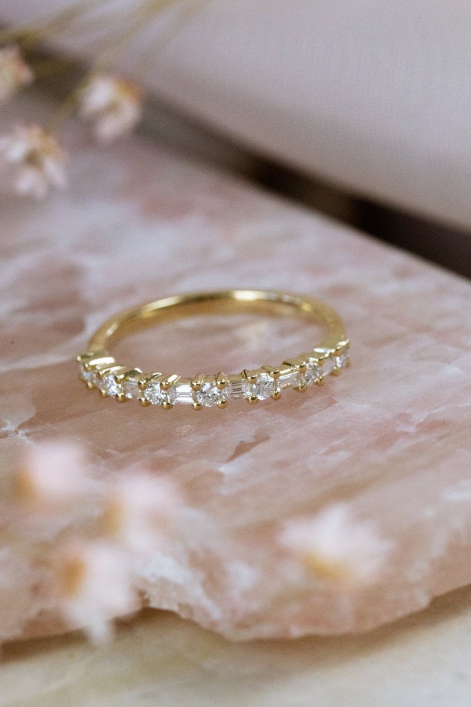 The Katherine Baguette And Round Diamond Band