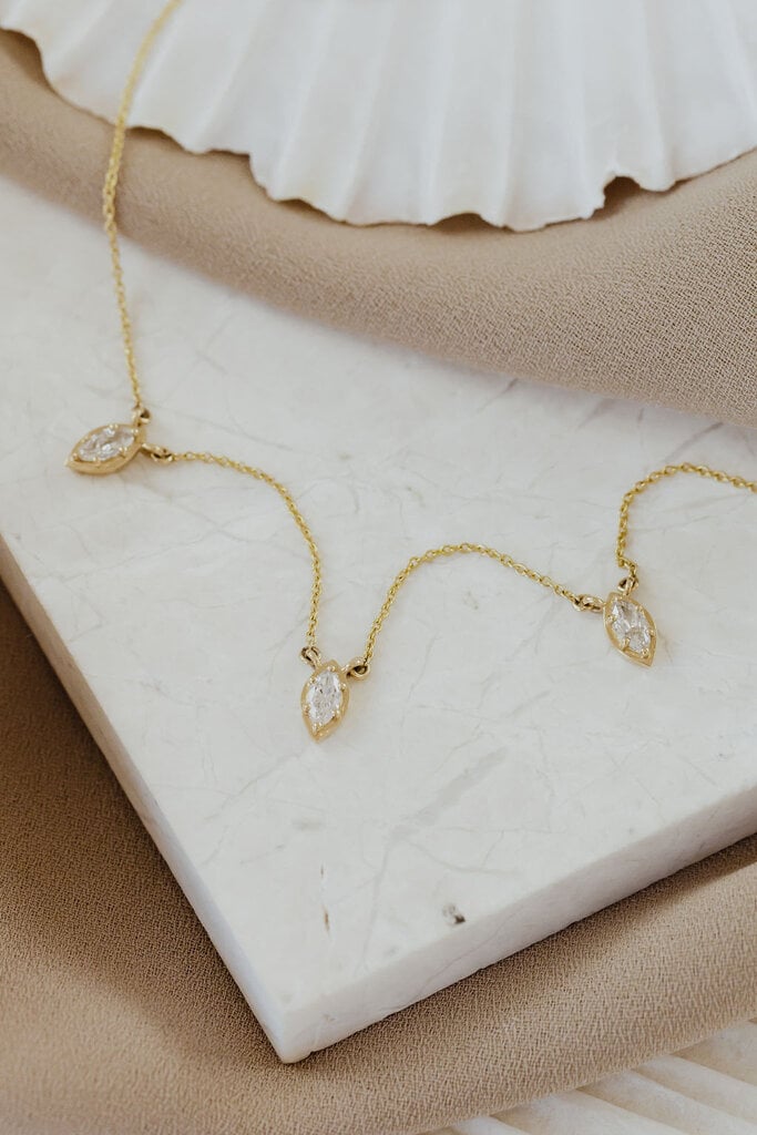 The Maren Marquise Station Necklace