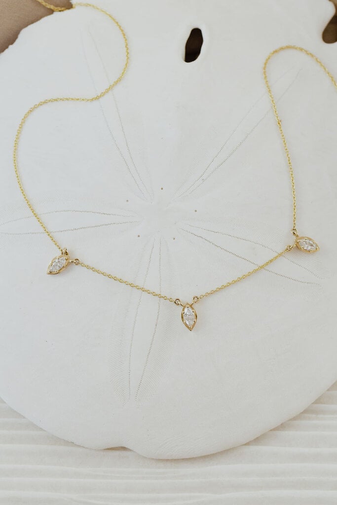 The Maren Marquise Station Necklace